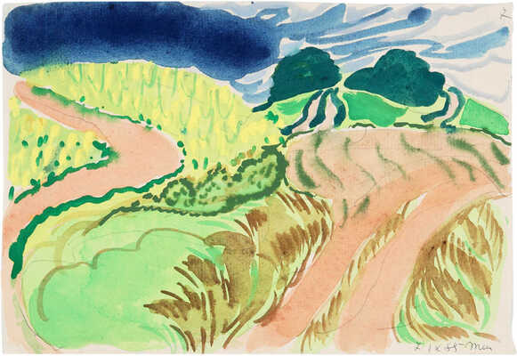 Маврина (Лебедева) Татьяна Алексеевна. Пейзаж с дорогой